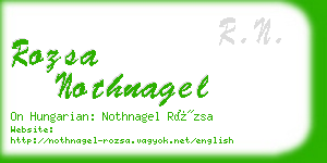 rozsa nothnagel business card